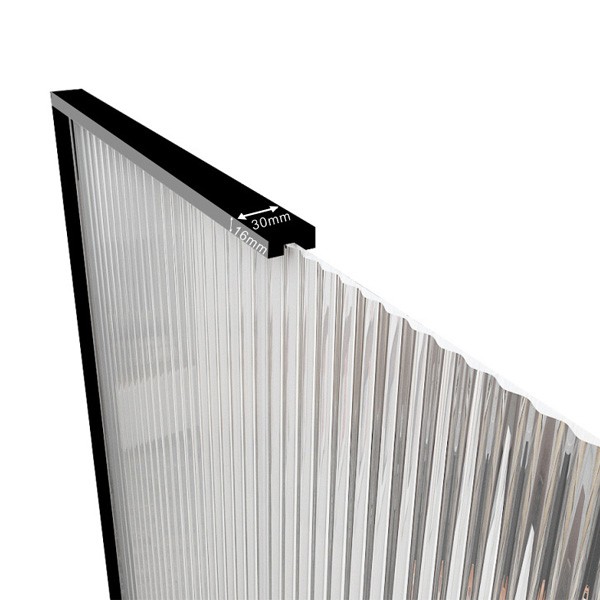 Fluted Pattern Tempered Glass